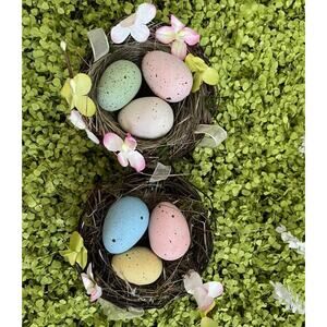 Set of 2 adorable easter nests